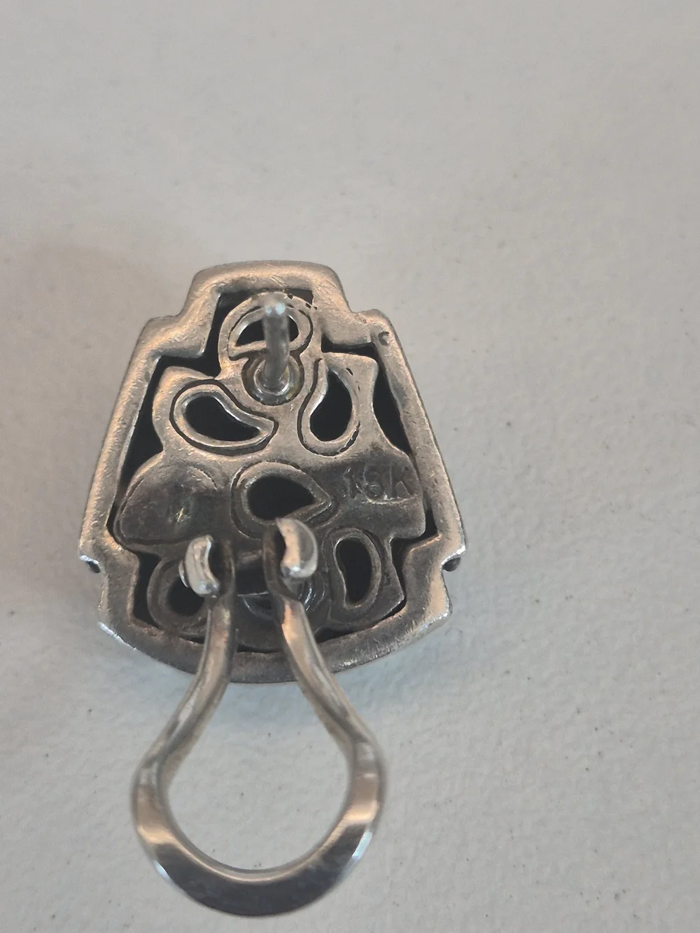 John Hardy Oxidized Sterling Silver & 14k  Dot-Accent Omega Back Single Earring